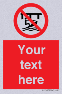 Custom Do not use watercraft in the vicinity of piers